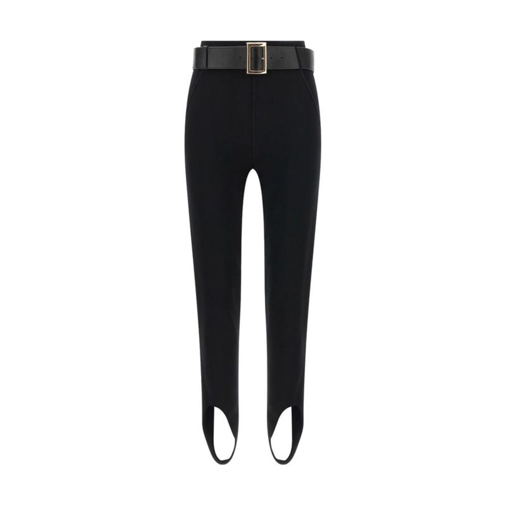 Self-Portrait Women Stretch Jersey Leggings With Belt